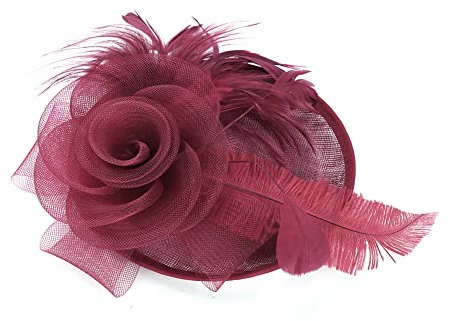 Kopfschmuck Damen Haarreif Vintage Fascinator Hut Feder Haarschmuck Blume Headwear Mesh Damenhut Fasching Bankett Hut Elegant Haar Clip Karneval Partyhut Cocktail Hochzeitszubehör Hochzeit Party