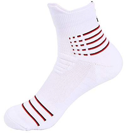 ChengBeautiful Herrensocken Baumwolle Socken for Männer Outdoor-Sportsocken 6 Paar Sport Arbeit Sportlich Crew Socken (Farbe : White, Size : 6 Pairs)