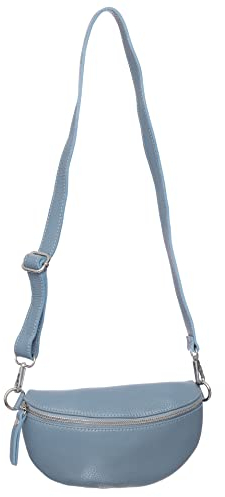 Zwillingsherz Bauchtasche mit Reißverschluss 100% Echtleder – Hochwertige Damen Bauchtasche Crossbag klein und elegant - Schultertasche Bauchtasche