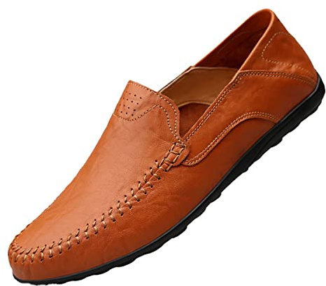 Mocassin Homme Cuir Penny Loafers Conduite Bateau Chaussures Respirant d'affaires Oxfords Ville Casual Souple Chaussons