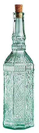 Aceitera y Vinagrera Botella De Vidrio De Aceite De Oliva con Diseño De Patrón De Flores, Recipiente De Condimentos A Prueba De Fugas, Vertido De Aceite De Vidrio Sin Plomo (Size : 720ml)