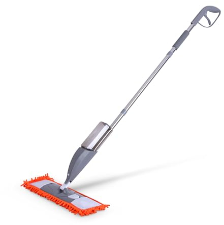 Set di lavapavimenti con funzione spray – mop tergicristallo a 360 gradi giunto per tutti gli angoli – Comfort detergente per pavimenti con rivestimento lavabile