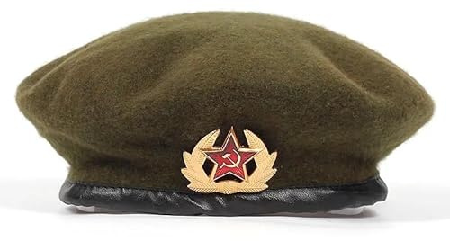 JZTDYPP Schiebermütze Herren Baskenmütze Der Russischen Armee Für Männer Und Frauen, Nationalemblem, Baskenmütze, Hut Für Erwachsene, Verstellbare Mütze, Knochengarros