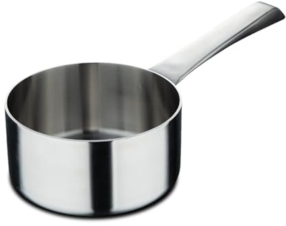 MasterPRO SIGMA - Schöpfkelle ohne Deckel 1.6L 16x8 cm Edelstahl - Mehrschichtig - Vernieteter Gusseisengriff - Geeignet für alle Herdarten - Leicht zu reinigen