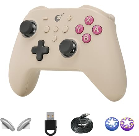 AKNES Gulikit KK3 Pro Manette, 1000Hz Taux d'Interrogation pour Wins, Hall Joysticks et Gâchettes, Manette Sans Fil pour Windows/Switch/Android/iOS/macOS/Steam Deck, Maglev/Rotor/HD Vibration - Rétro