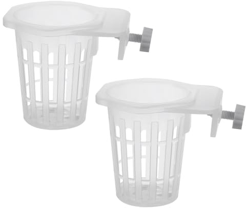 Aquarium Plant Holder, 2 PCS Wall-hanging Fish Tank Plant Pot with Rooting Hole for Aquarium Plants Decorations