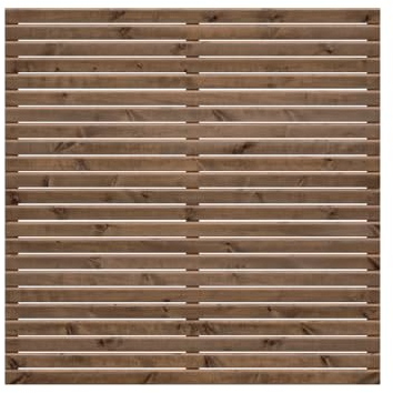 Woodtex Gartenzaun Sichtschutzzaun Windschutzzaun aus kesseldruckimprägniert, Rhombus Kiefer Nadelholz Braun 180x180cm,glatt gehobelt, Leisten 20 x 70 mm