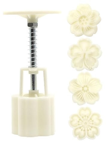 Cherry Blossom Shaped Mooncake Mould, Cookie Stamps, Mooncake Maker Pastry Mould, Festivals Hand-Press Pastry Mould