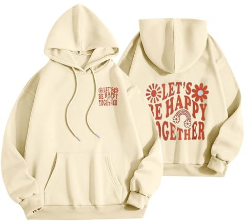 HAOLEI Women's Hoodies UK Sale Clearance,Ladies Hoodies Cute Print Casual Graphic Jumpers Oversized Y2K Sweatshirt Graphic Long Sleeve Fall Outfits Pullover Tops Y2K Clothes Teen Girls