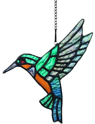 Kolibri-Sonnenfänger – Kolibri-Sonnenfänger, gebeizter Sonnenfänger für Zuhause, Garten, Party, Dekoration, Outdoor-Garten-Sonnenfänger für Liebhaber, Kolibri-Fensterdekoration, Vogel-Sonnenfänger für