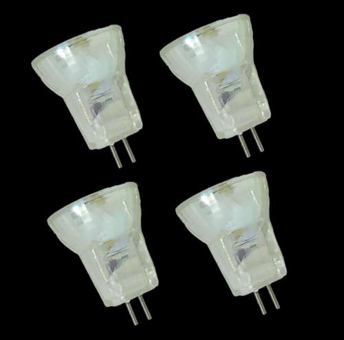 UGEFKMQ 4PC MR8 35W 12V Halogen Reflektor Glühbirne Dimmbar Mini Halogen Strahler MR8 12V 5W GU4 Bi-Pin Sockel Warmweiß 35W