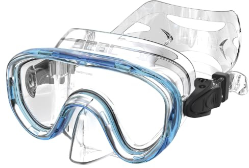 Saec Marina SLT, Masque de Plongée pour Enfants en Silicone Coloré, Snorkeling et Jeux dans la Mer, Aquamarine