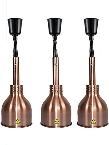 CHFYIJYHM Lampada scaldavivande for alimenti Lampade riscaldanti for alimenti da 250 W, Lampadario for conservazione del calore for alimenti a buffet di lunghezza 60-180 cm, Scaldavivande for feste(3p