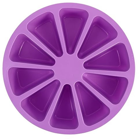 VINTORKY Moldes para Hornear Individuales Moldes Triangulares para Pasteles Moldes para Bollos de Silicona Limpiar