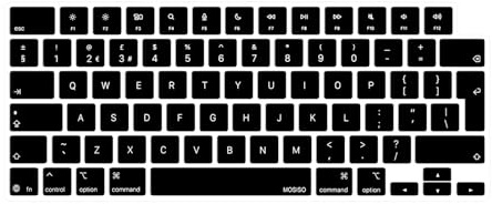 MOSISO Keyboard Cover Skin Compatible with MacBook Air 13 13.6 inch M5 M4/Air 15 inch M5 M4//Neo 13-inch A18 Pro chip/Mac Pro/Max 14/16 M5, EU Layout Ultra Thin Protector Skin, Black