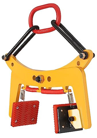 Pinza per marciapiede, pinza per mattoni, per sollevamento e trasporto (capacità di traino: 325 kg), apertura regolabile 6-24 cm