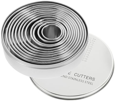 Alipis 1 Ensemble De 17 Pièces Ensemble De Cercle De Mousse Coupe-Cercle Moules à Gâteaux pour La Cuisson Pâtisserie Moule à Gâteau Mousseux Glaçage Cookie Biscuit Silver Acier Inoxydable