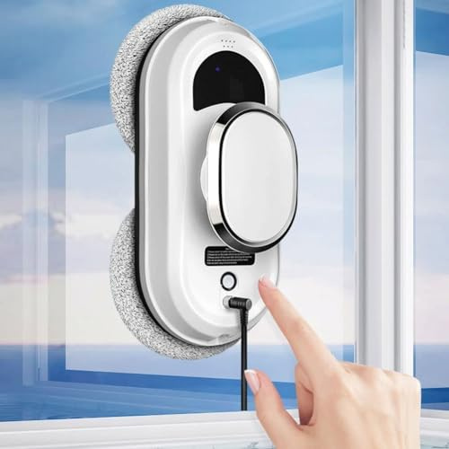 CraftNestUK Electric Window Cleaner Robot, Smart Window Cleaner Cleaning Robot with 2800pa Strong Suction, Window Glass Vacuum Robot with Remote Control