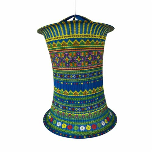 Asiatische Stofflaternen, Lampions im Ethno-Stil, Handgefertigte vietnamesische Lampions aus Brokatstoff, Hochzeitsdeko, Deko für zu Hause und Garten (Blau)