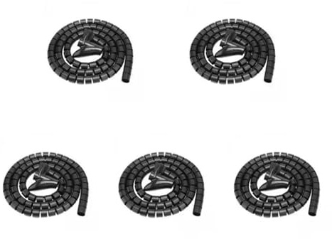 Manicotto avvolgicavo avvolgicavo a spirale, Tubo avvolgicavo a spirale multicolore 1 m x 2,2 cm(Style B 5pcs)