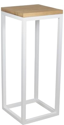 STANDBLUME großer BLUMENSTÄNDER 62 cm Eiche Holz WEISS