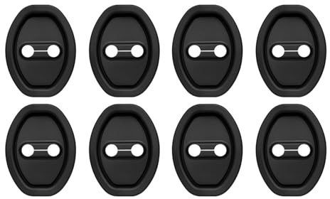 8Pcs Silicone Lock Accessories, Foldable Door Lock Cover Latch Protector, Generic Car Door Lock Latches Covers, Anti-Collision Universal Car Accessories for Vehicles and Easy to Install