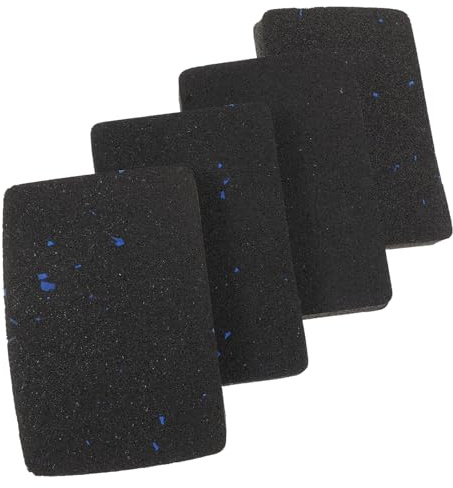 VICASKY 4pcs Anti-vibration Treadmill Mat Pads Rubber Exercise Equipment Floor Protector for Home Gym Noise Reduction Shock Absorbing Fitness Mats Black Blue