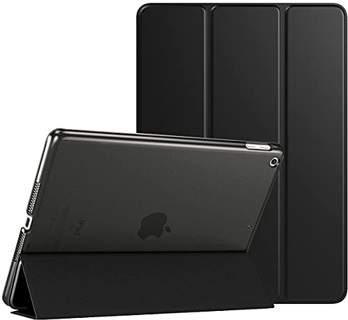 TiMOVO Hülle für iPad 9./8./7. Generation, 10,2 Zoll, Schwarz | Ultra Dünn, Durchscheinend, Smart Cover, Auto Schlafen/Wachen