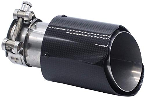 TAKPART 1PC Universal Auspuffrohr Schalldämpfer Endspitze Endschalldämpfer Edelstahl Endrohr Auspuffendrohr Auspuffblende für 60 mm Durchmesser Rohr（63mm-89mm）