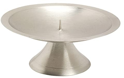 NKlaus Scheibenleuchter nklaus scheibenleuchter 13, für Kerzen, 1 Stück | Messing; matt; Höhe: 5,5 cm; Ø13cm; Ø 11 cm; Ø 6,5 cm; 1,2 cm; 0,2 cm; 11 cm; 5,5 cm; Silber