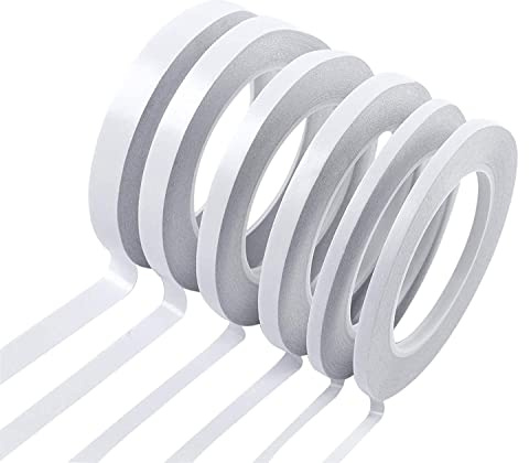 YISUMEI 6 Rollen Doppelseitiges Klebeband Set Starke Klebeband Selbstklebeband für Büro DIY Handwerk, Jede Rolle 25 Meter lang, Breite 6/9/12/15mm