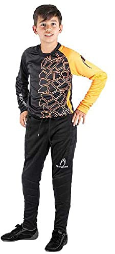 HO Soccer Kid Keeper Set Fraktur Orange, Set di Portiere, Unisex Bambini, Arancione/Nero, 14