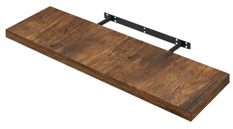 WOLTU Wandregal, Schweberegal Vintage Braun, 70x22.9x3.8cm, MDF 1er | Wandregal Vintage Braun, Schweberegal, Freischwebendes Regal, Regalbrett Wandboard für Bücher, Bilder, Dekoration