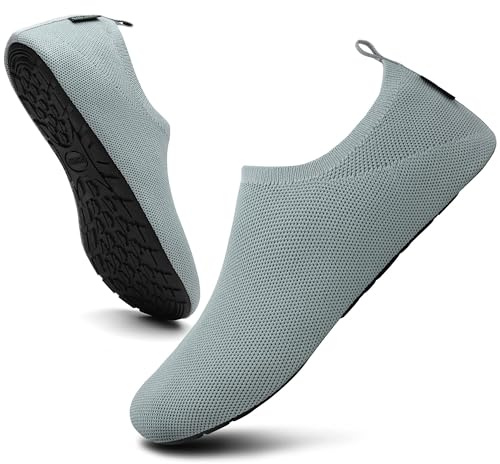 SAGUARO Klippskor Män Kvinnor Halkfria Bekväma Vattensportskor Tofflor, Gr. 36-47, Unisex Grå, 36/37 EU
