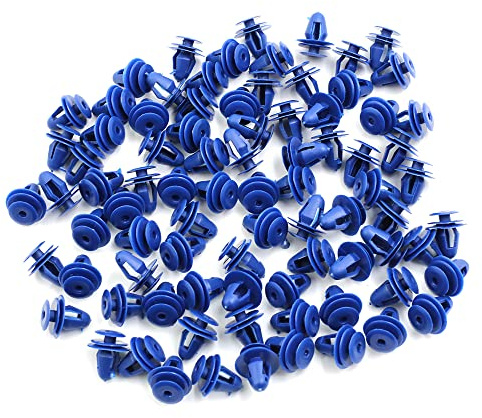 A ABSOPRO 10mm Foro Automobile Parafango Rivetti Fissaggio Fermi Blu Plastica (Set 84)