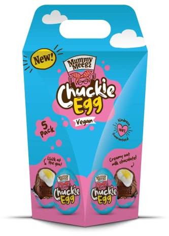 Mummy Meegz Vegan Chuckie Egg - 5 x 38g Oat Milk Chocolate Eggs With A Fondant Centre