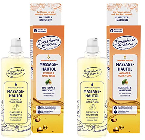 2er Pack Dresdner Essenz Massage Hautöl Nährende Avocado 2 x 100 ml