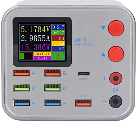 Caricabatterie USB C Multiplo 150 W Caricatore Muro Rapido Stazione Ricarica USB 8 Porte Spina UE