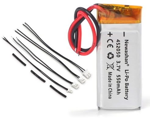 550mAh Lipo Batterie H452050 pour Cardo Oreillette Casque Écouteur | pour Scala Rider Q2 Freecom 2 Multiset Q2 TeamSet Pro Solo, Bluetooth Moto Intercom Interphone Audio sans Fil, 09D29
