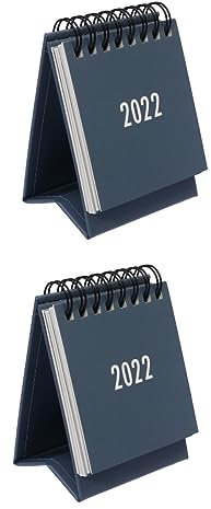 Ciieeo 2 Stück 2021 Kalender 2021 Mini-tischkalender Memo-over-design Für Büro Schule Und Zuhause Grau Zeitmanagement-tool