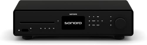 sonoro Maestro Quantum HiFi-Receiver mit CD Player, Bluetooth und Internetradio - Matt Schwarz