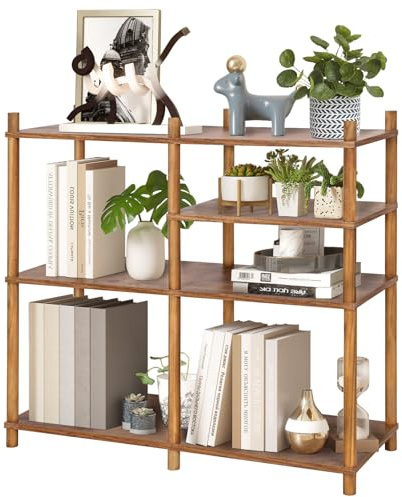 YGYQZ Regal mit 3 Ebenen, Bücherregal, Bücherregal, Bücherregal, multifunktional, Ausstellungsregale für Wohnzimmer, Schlafzimmer, rustikales Braun, 80 x 30 x 70 cm