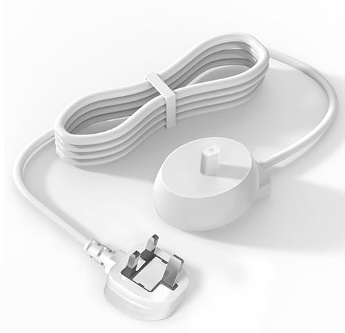 Electric Toothbrush Charger Compatible with Oral B Charger Adapter Plug UK | for iO3 iO4 iO5 iO6, Pro 3 3500, 2500, 1000, Genius X, 8000, Smart 6000N, Vitality Pro, Kids, Type 3757 Charging Base, 1.2M