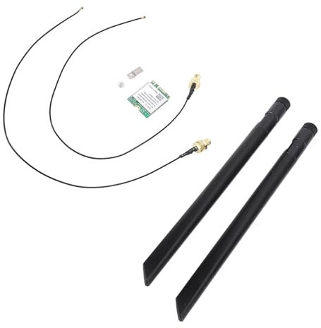 Tarjeta de 1800Mbps M.2 WiFi, WiFi6, Tarjeta de Red Inalámbrica RTL8852BE de BT 5,2 para 11 para (Antenas externas)