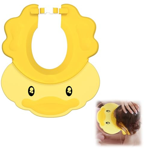 Guyode barn hår tvätt skydd mjuk och flexibel baby schampo keps justerbar duschmössa barn skydda ditt ansikte och öron för pojke flicka baby tvätta hår bad