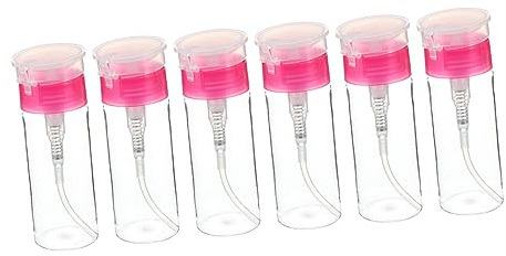 OUNONA Lot De 6 Flacons De Pompage 100 Ml Transparents Pour Dissolvant De Vernis à Ongles Usage Cosmétique à Domicile