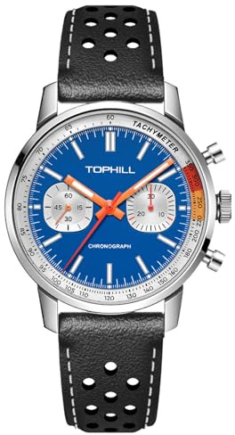 Herren Mechanischer Chronograph 40mm Möwe ST1901 Uhrwerk Pilot Uhren Manuelle Aufzug Herrenuhr Saphir Leuchtende Herren Mechanische Armbanduhr, Blau, Chronograph Uhr Mechanische Uhr. Pilotenuhr