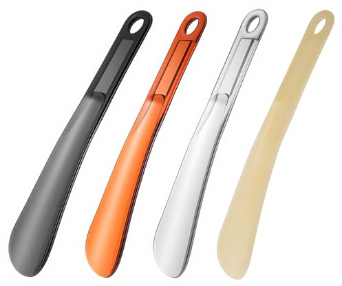 Hpmjz 4 calzadores de plástico de 23 cm de largo, con perforación, de plástico, para viajes, para hombres, mujeres, personas mayores, viajes, 4 unidades