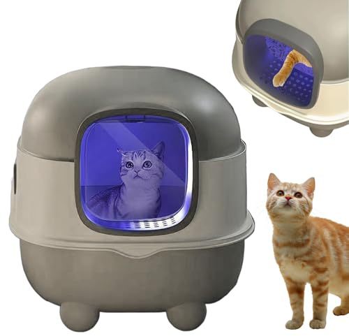 Cubetas para para Gatos | Aislamiento de olores y diseño Abierto, de automática, para Gatitos pequeños, medianos y Grandes para Uso en el apartamento del balcón y la terraza