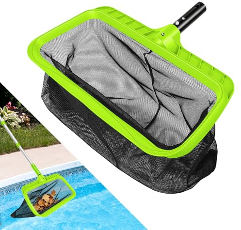 NUTKIT 1PC Recogehojas Piscina Malla Fina con Bolsa Grande
